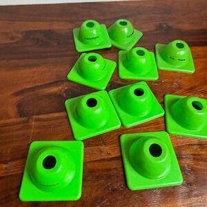 KamelKone Bright Green Training Cones‎ Set of 9 Versatile Sports Agility Markers